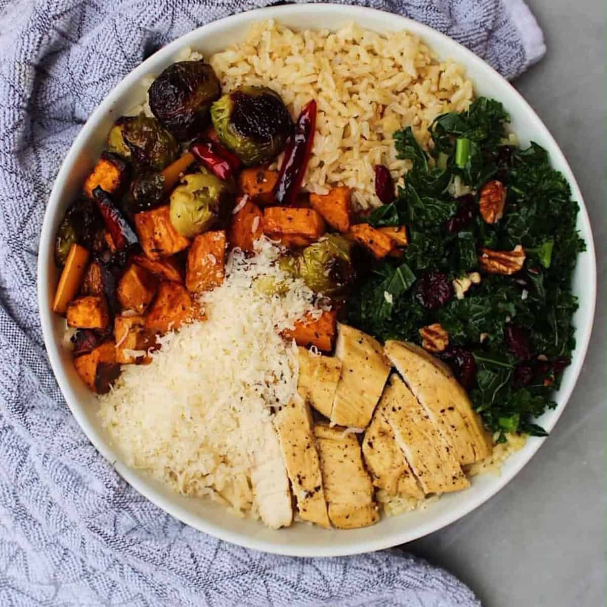 Autumn Harvest Bowls with Chicken and Roasted Vegetables