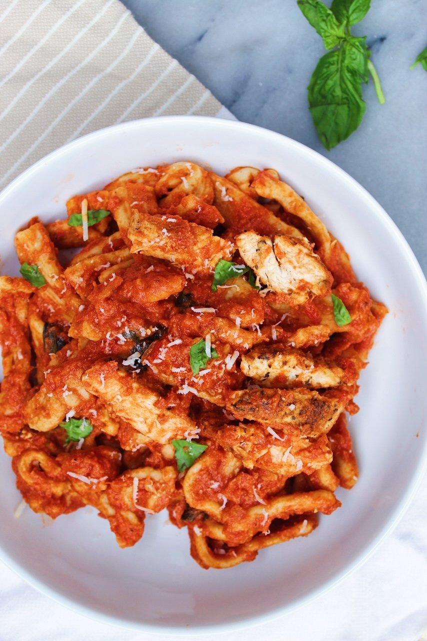 Vodka Pasta with Blackened Chicken