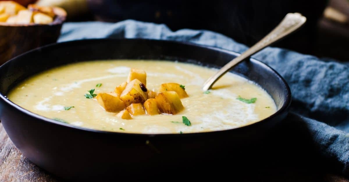 Creamy Parsnip Soup with Fennel and Apples
