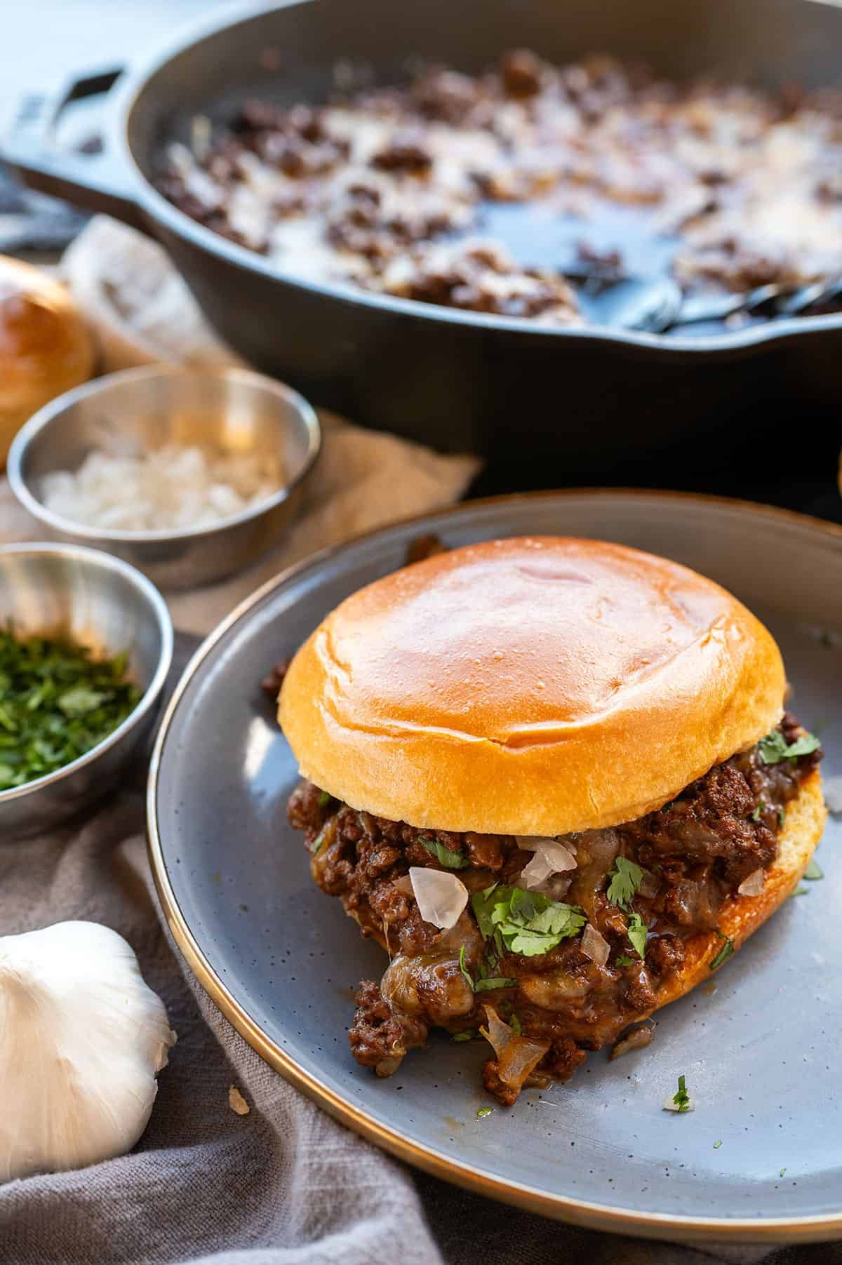 sandwiches Sloppy with minced meat