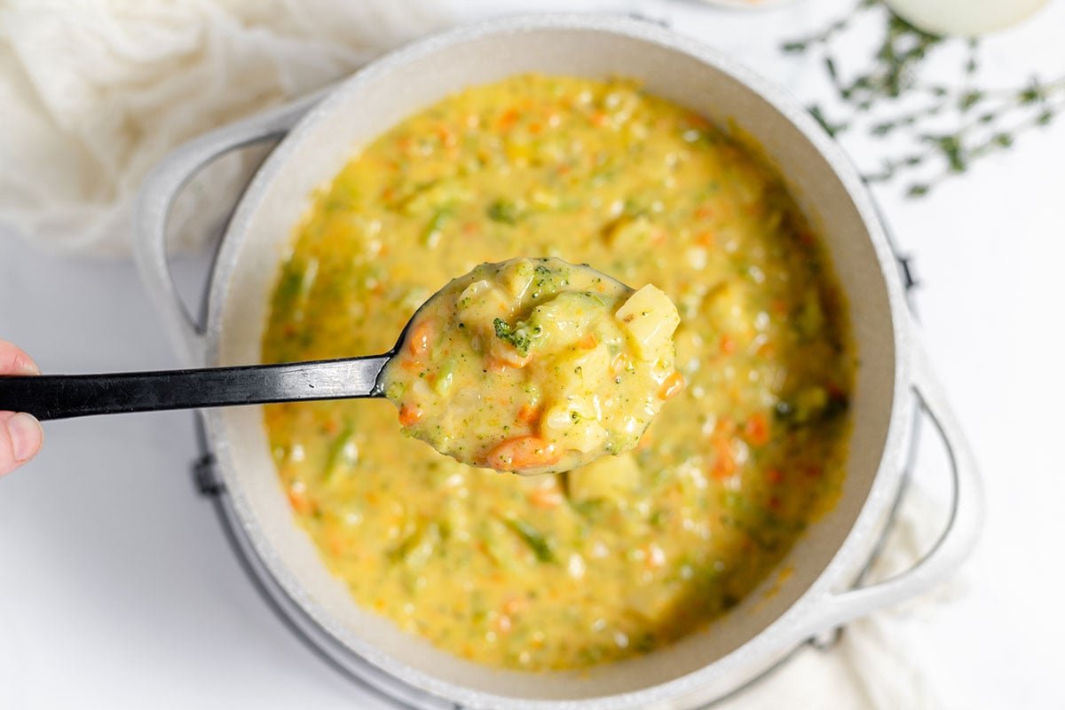 Simple Broccoli Potato Cheese Soup