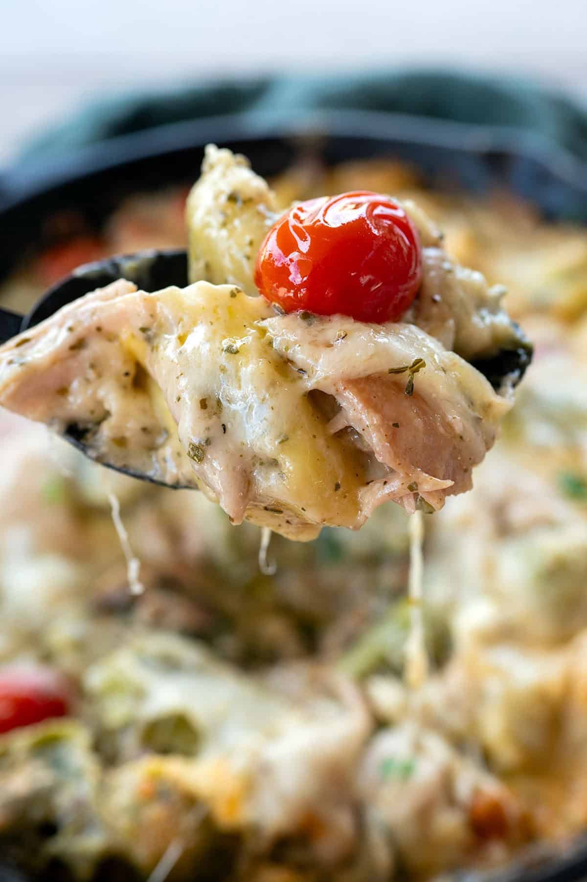 Smoked Chicken Tortellini Pasta Casserole