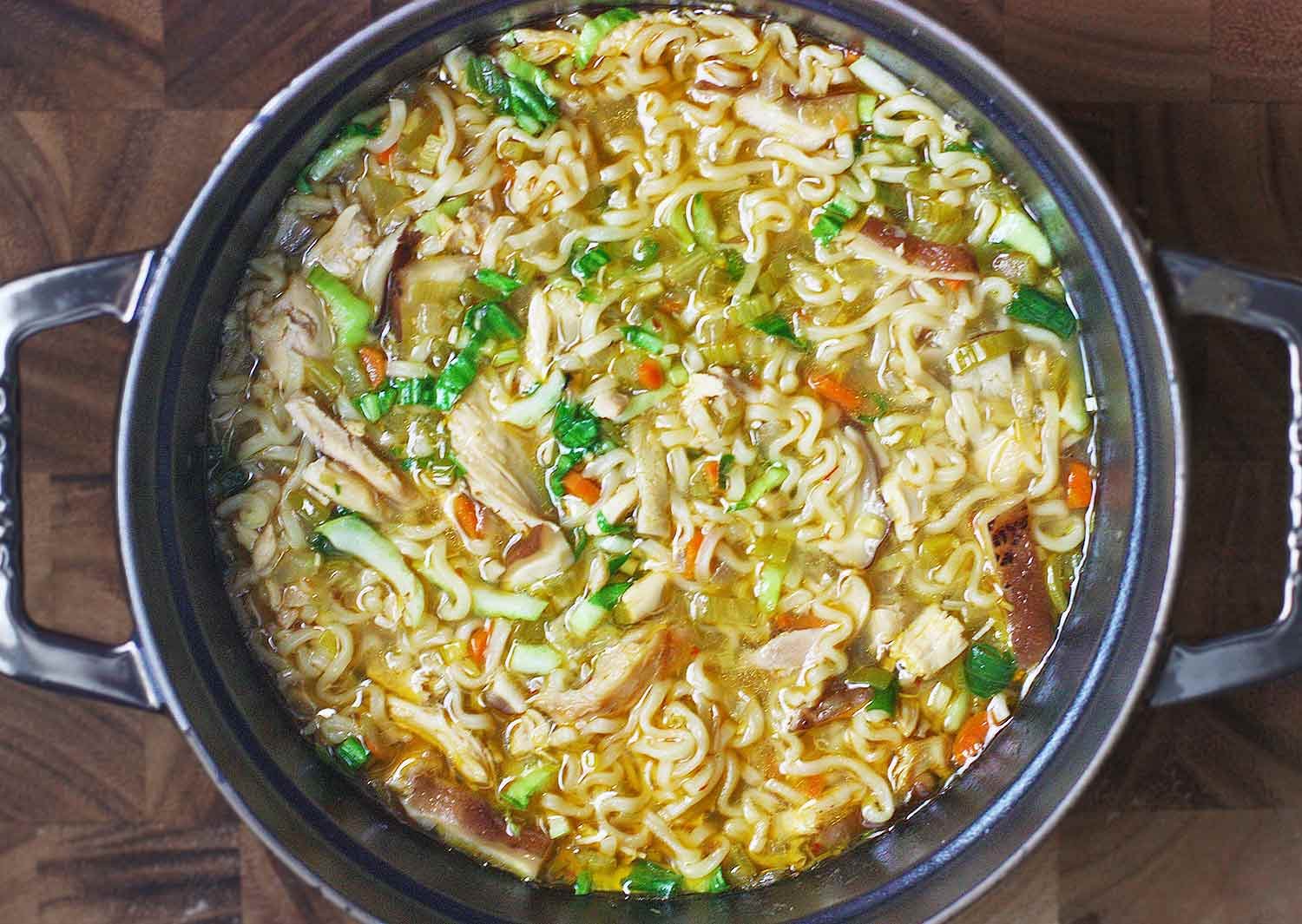 Thai Chicken Soup with Ramen Noodles