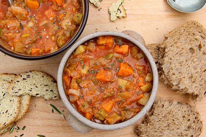 Simple Vegan Vegetable Soup Without Broth