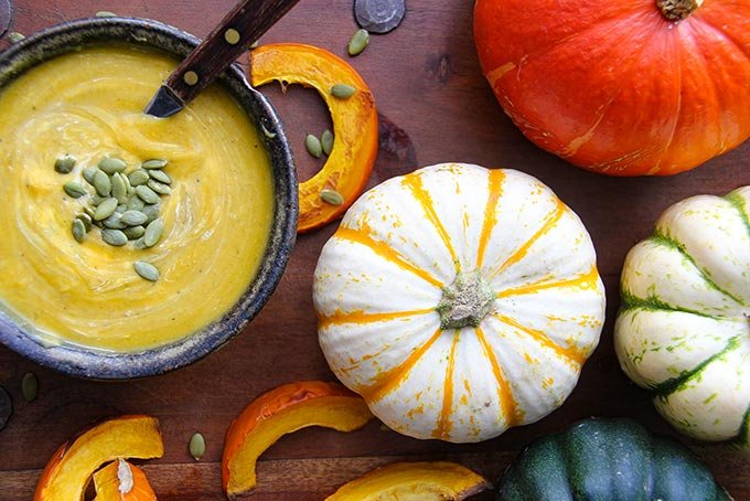 Roasted Squash Soup with Lentils and Cozy Spices