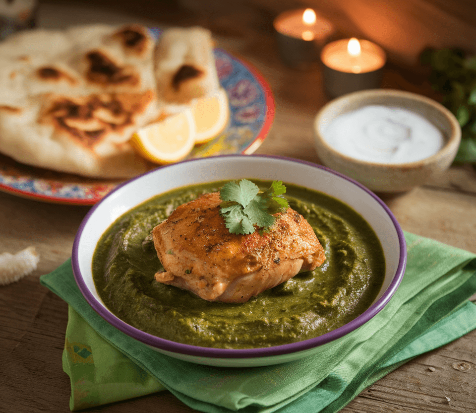 Creamy Spiced Chicken Thighs with Saag – Bursting with Flavor