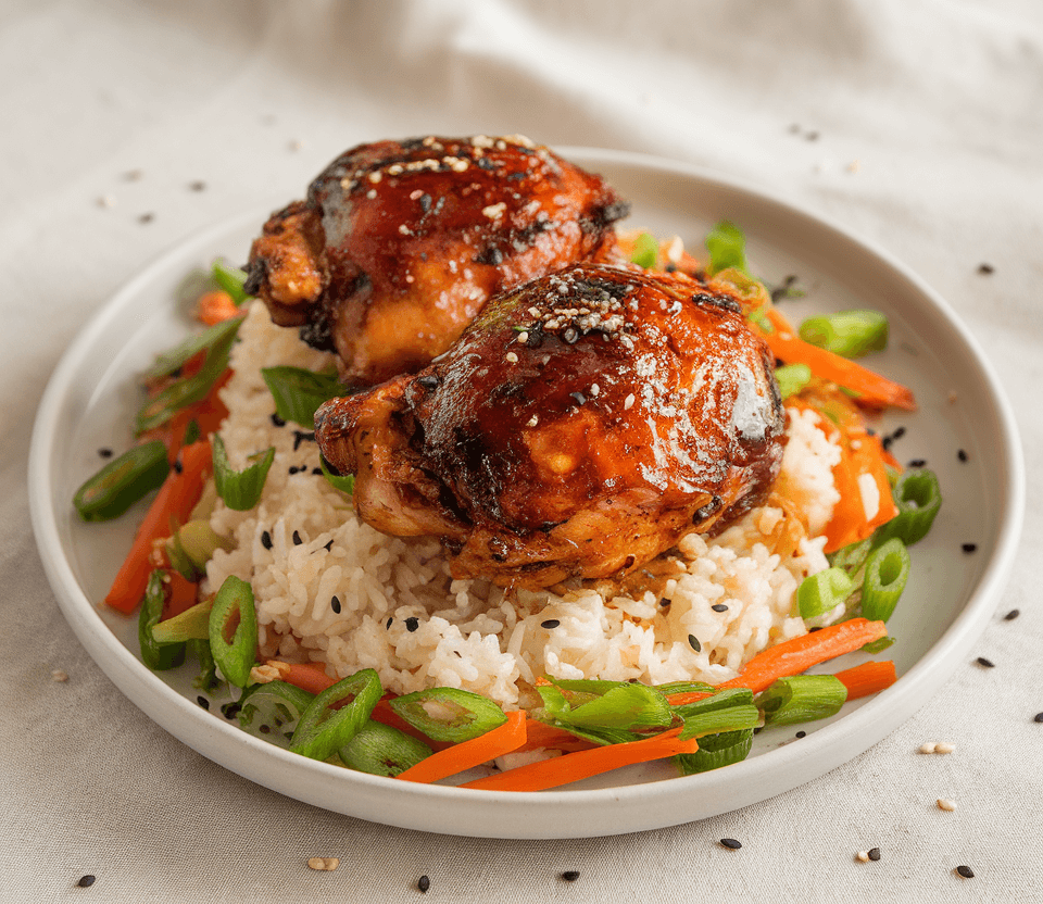 Crispy-Skinned Asian Chicken Thighs with Bold Flavors