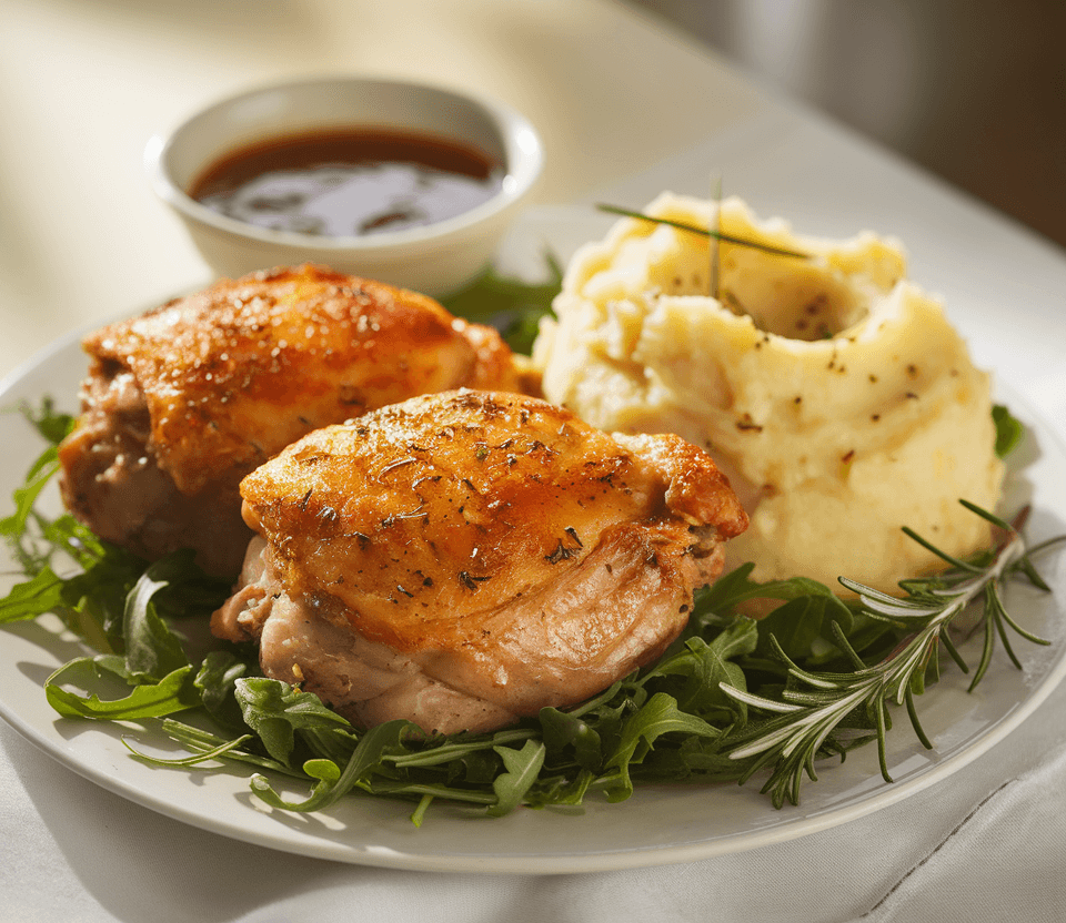 Crispy Baked Roast Chicken Thighs