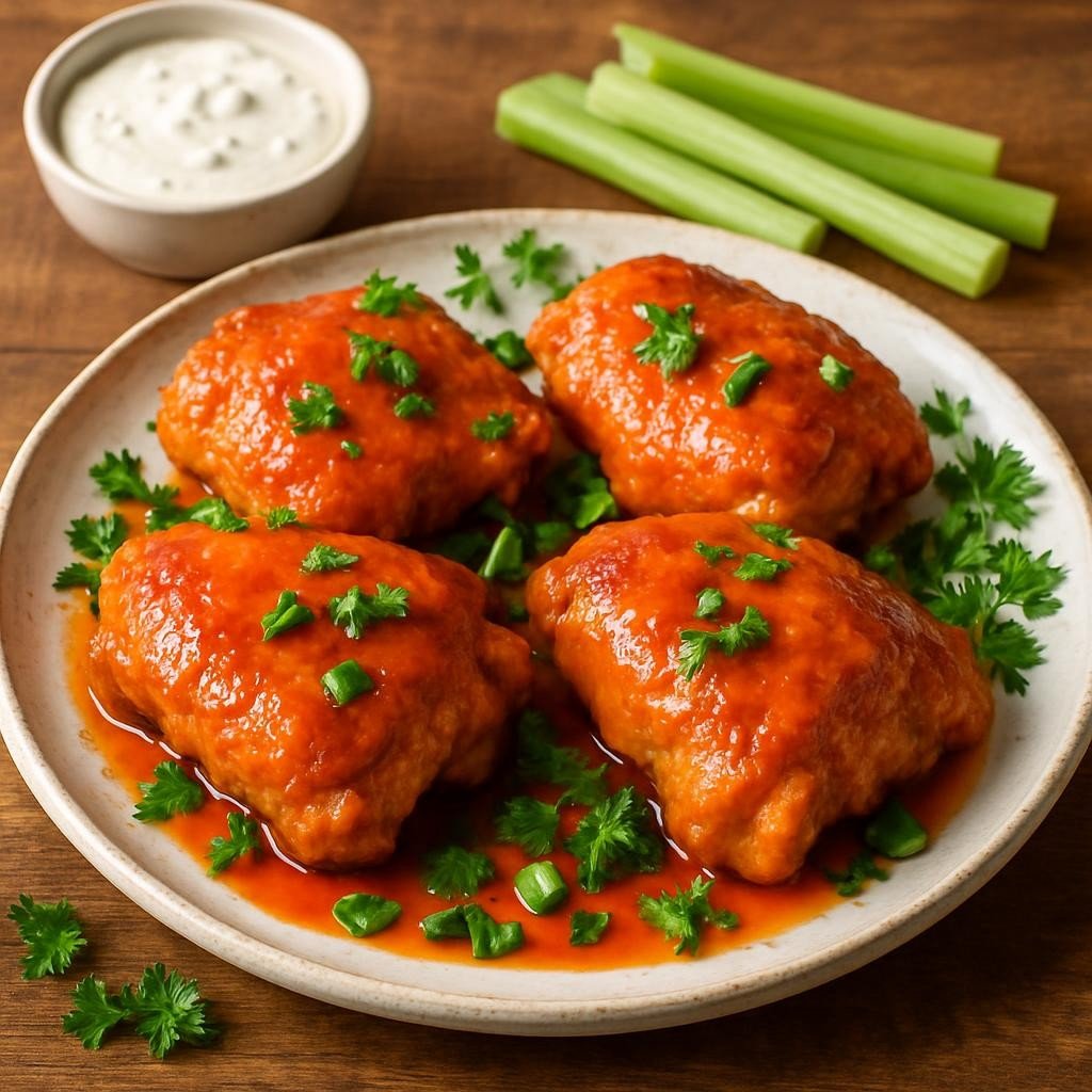 Buffalo Chicken Thighs – Bold, Spicy, and Juicy Delights