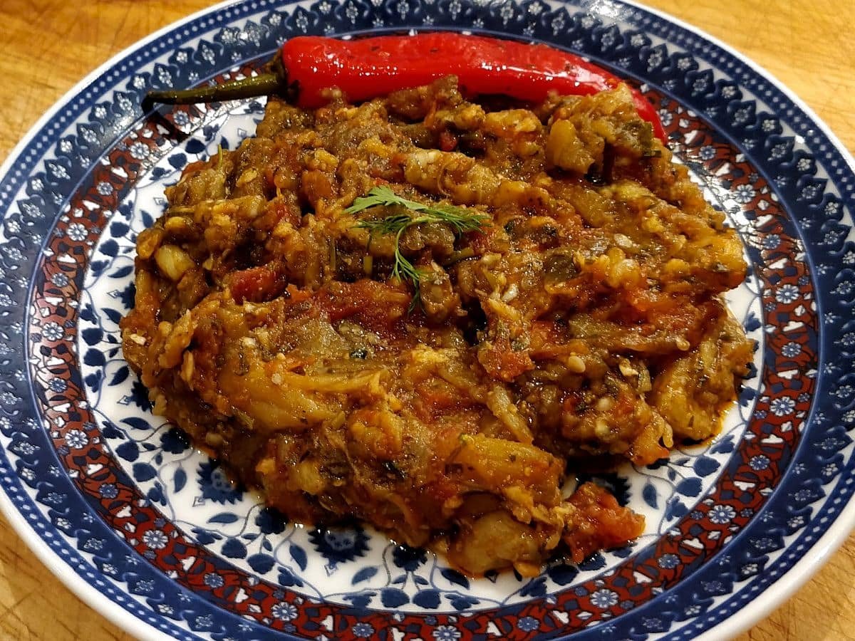 Moroccan Zaalouk: Eggplant and Tomato Salad or Dip