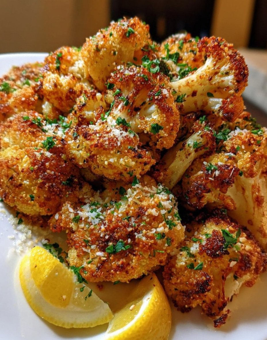 Crispy Parmesan Roasted Cauliflower 🌿🧀