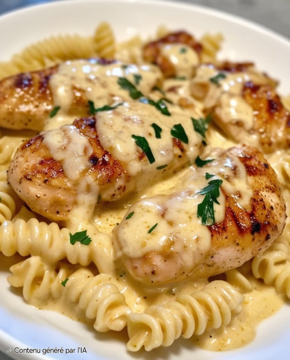 🍴 Creamy Garlic Butter Chicken Pasta – A Comforting Dinner You’ll Love