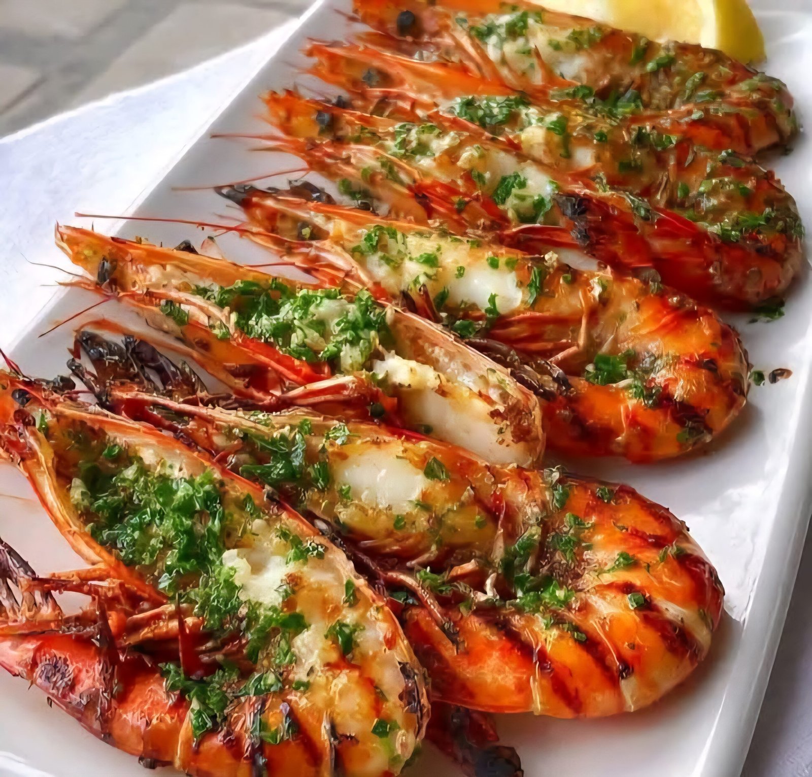 Garlic Herb Grilled Giant Prawns