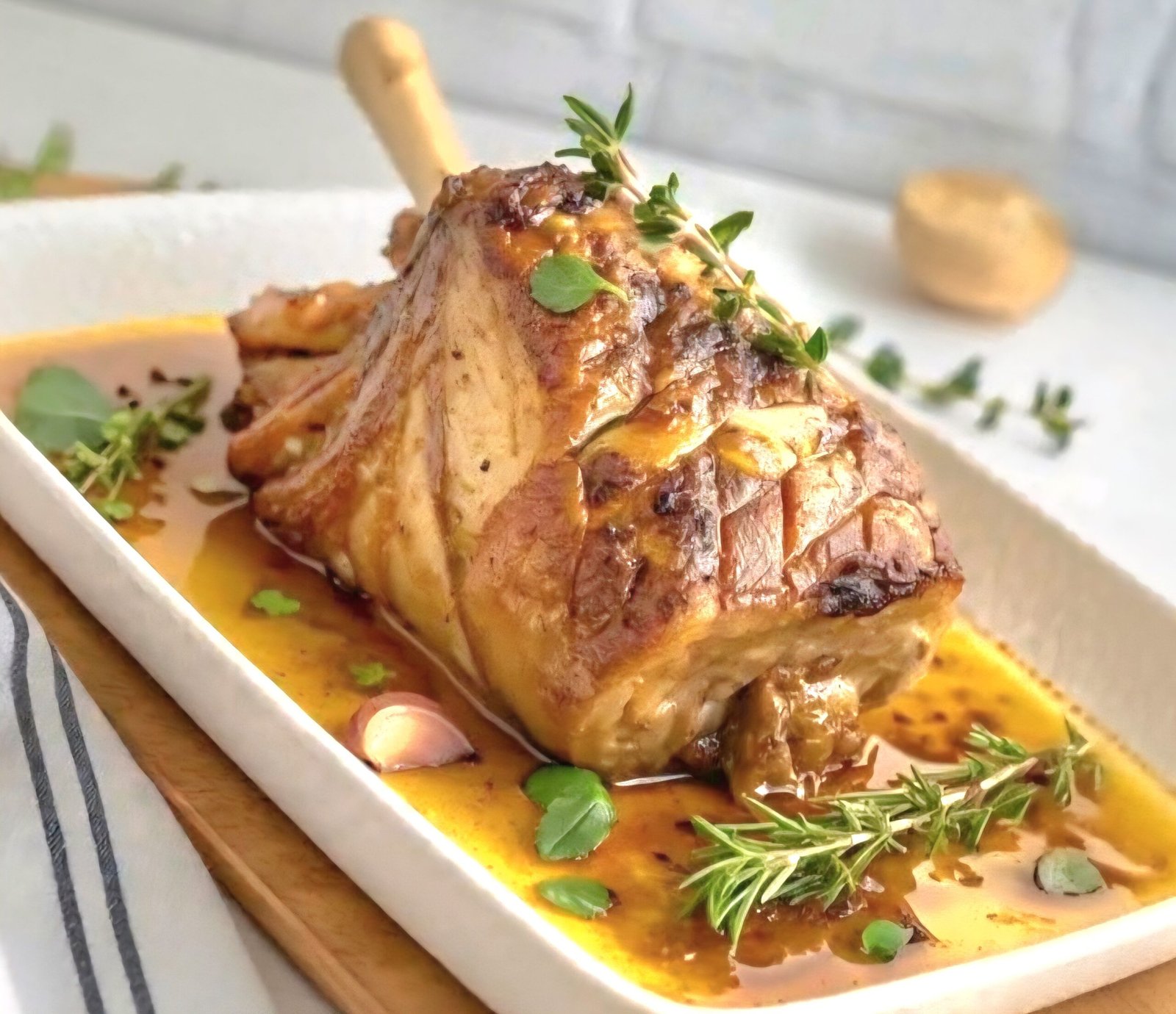 Slow-Roasted Garlic & Honey Lamb Shoulder
